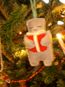 Robot Love Christmas ornament